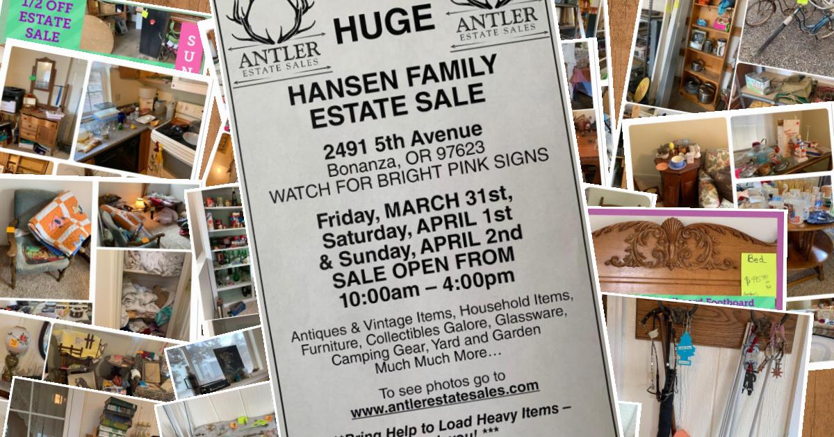 1/2 OFF HUGE Hansen Estate Sale Bonanza Oregon