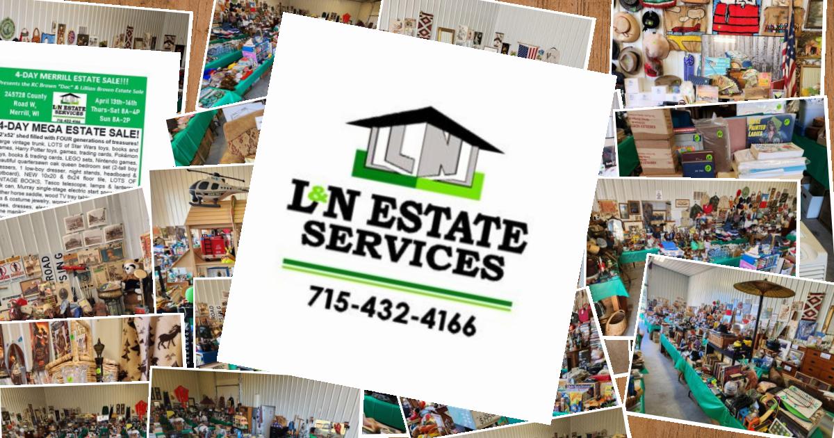 MEGA 4DAY MERRILL ESTATE SALE OPENS THURSDAY (4/13) 8 AM 245728 COUNTY ROAD W, MERRILL