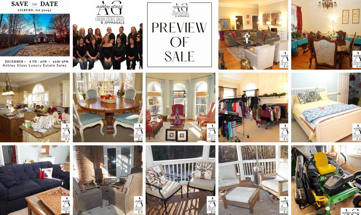 50 OFF Saturday! Ashley Glass Luxury Estate Sales Presents a Lilburn