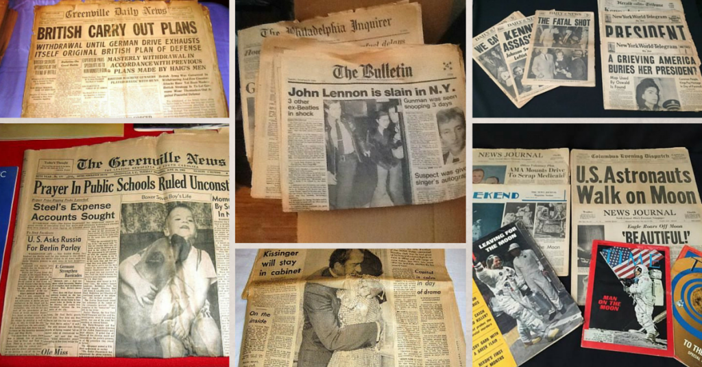 Newspaper Headlines from the 20th Century Cover Photo
