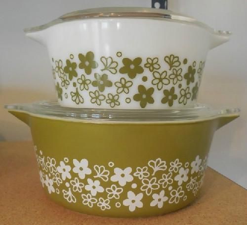 Vintage Pyrex Spring Blossom Cinderella Bowls