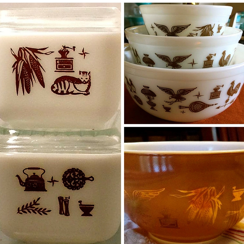 Vintage Pyrex Early American pieces