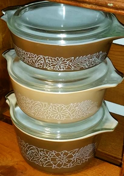 Vintage Pyrex Woodland Casserole Dishes