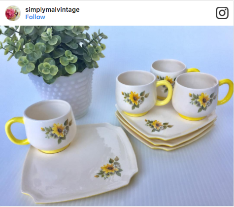 SimplyMalVintage Vintage Dishware Vignette