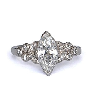 Vintage Engagement Rings_1930s marquis diamond ring