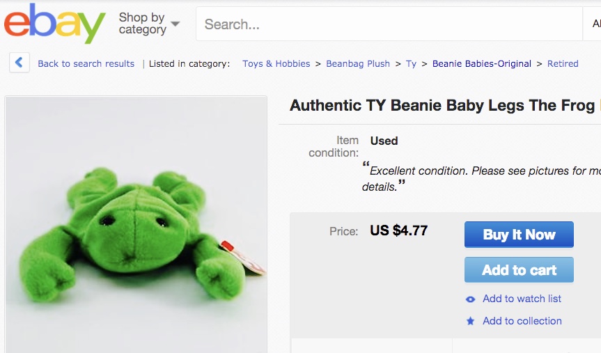 Beanie Babies Legs the Frog