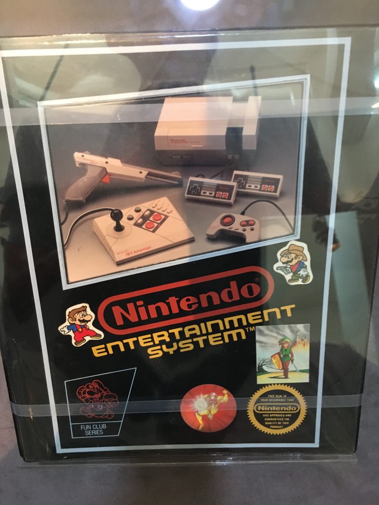 box with Nintendo Entertainment System and color photo of components