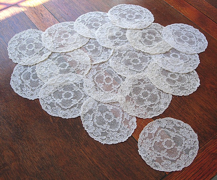 Vintage lace cocktail napkins