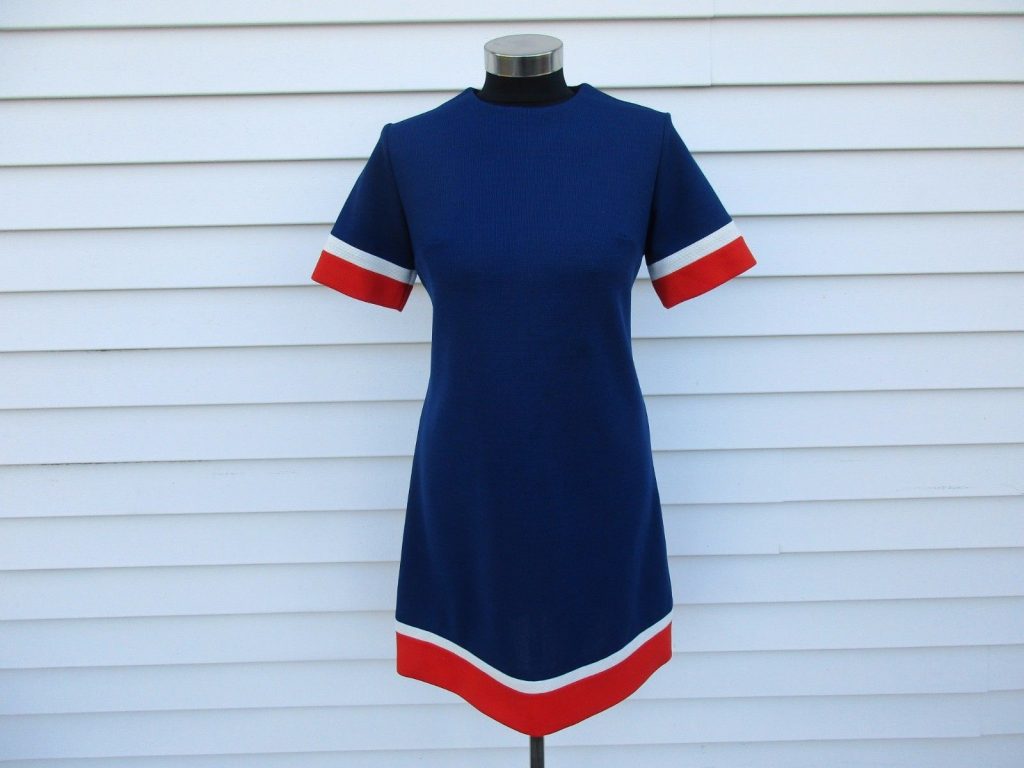 Vintage Navy Mod Dress