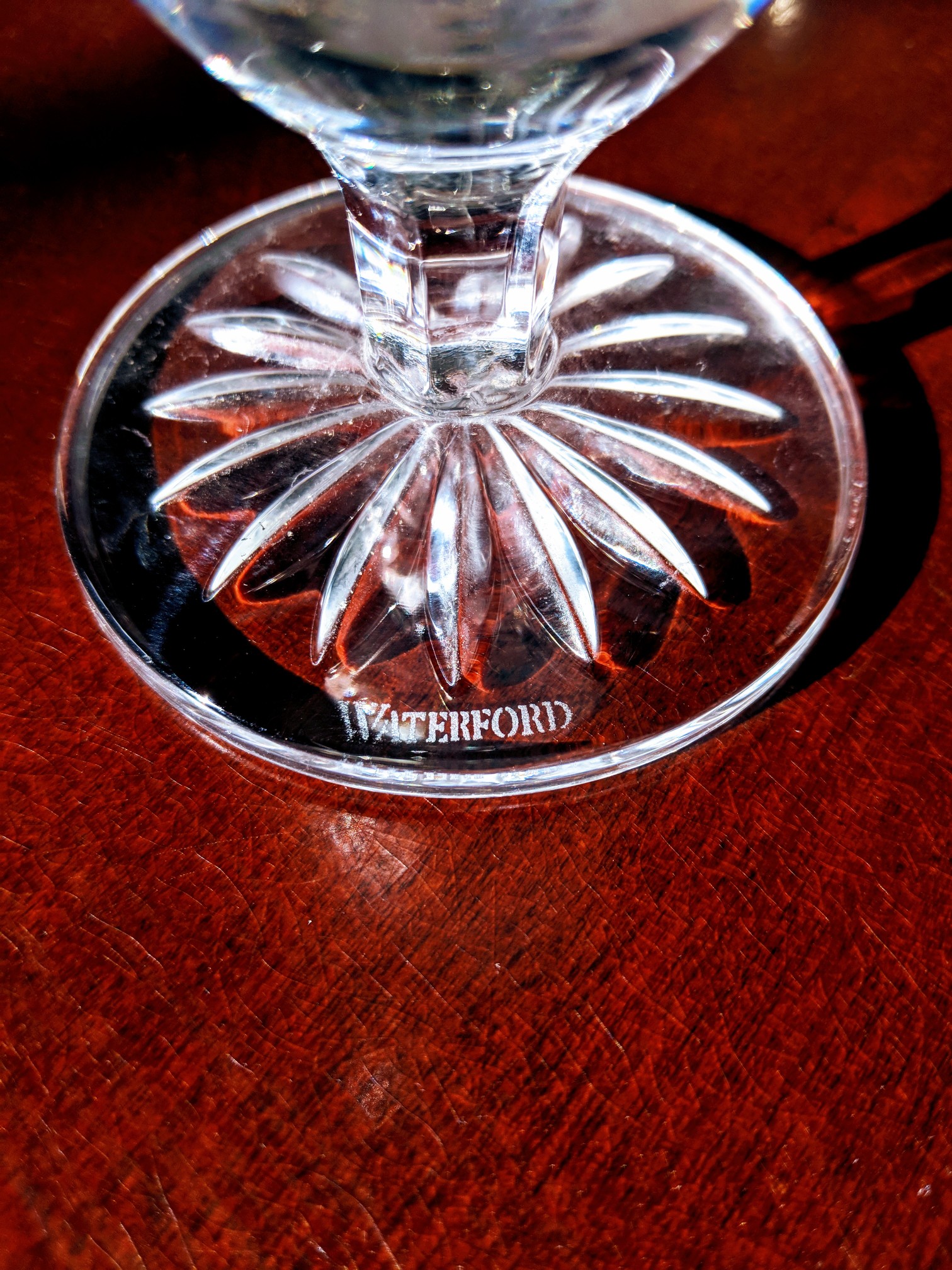 Example of Waterford crystal etching