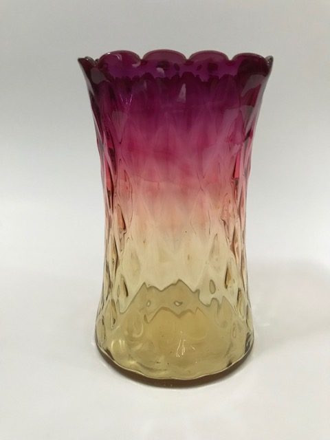 Flint amberina celery vase