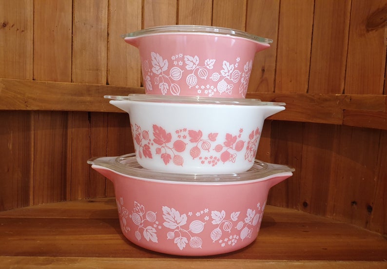brown pyrex cookware