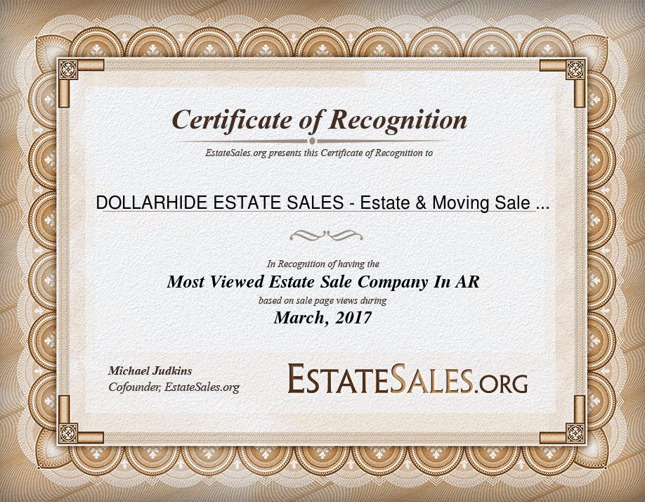 Most Viewed Estate Sale Company Award