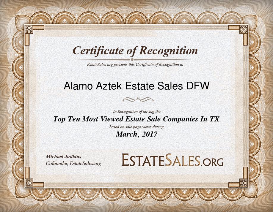 Most Viewed Estate Sale Company Award