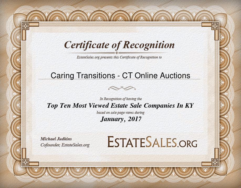 Most Viewed Estate Sale Company Award