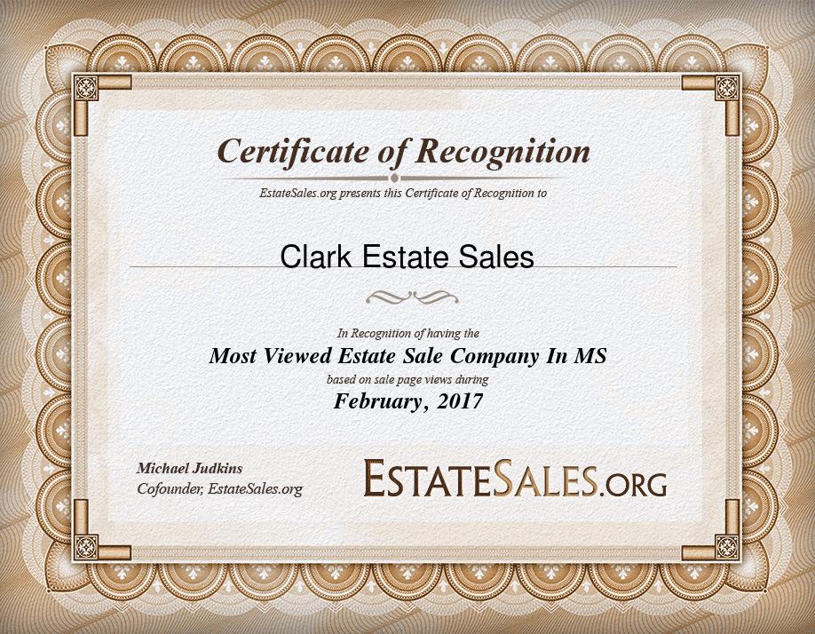 Most Viewed Estate Sale Company Award