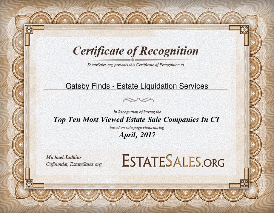 Most Viewed Estate Sale Company Award