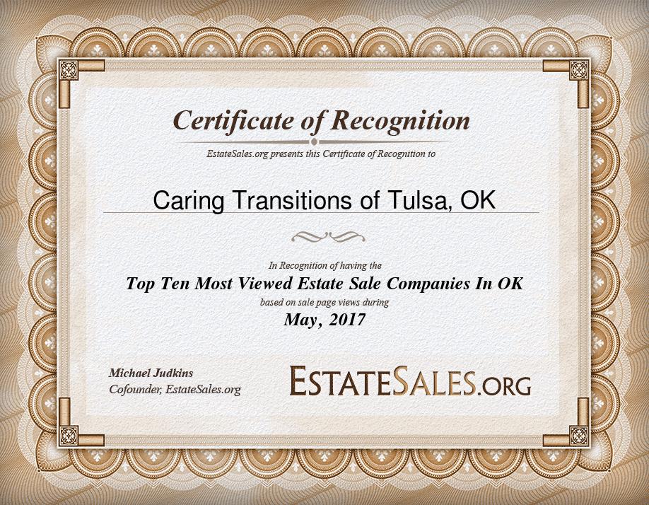 Most Viewed Estate Sale Company Award