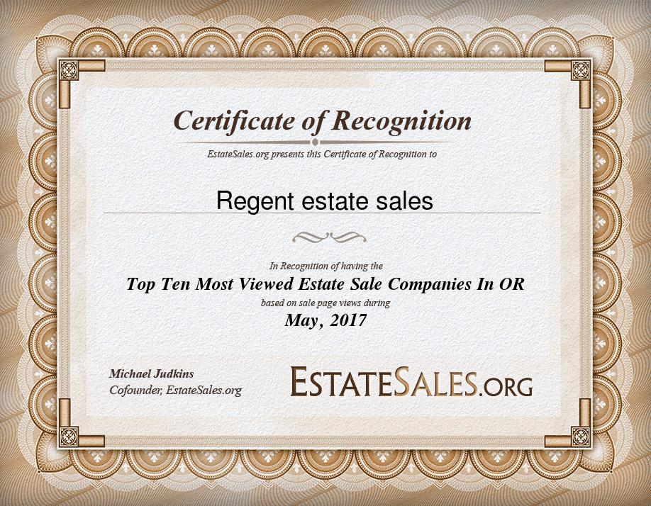 Most Viewed Estate Sale Company Award