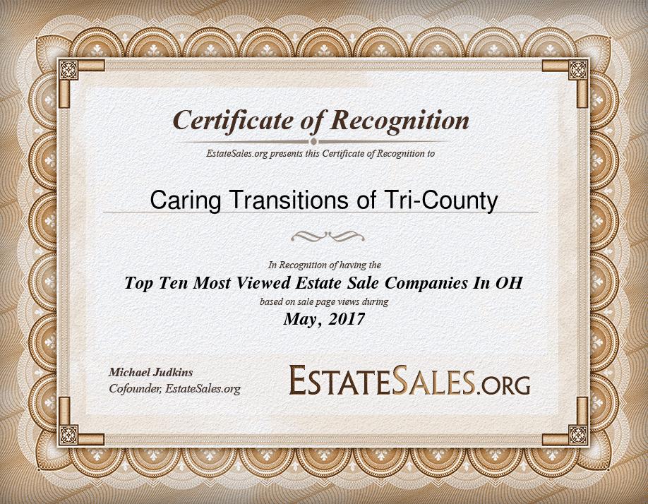 Most Viewed Estate Sale Company Award