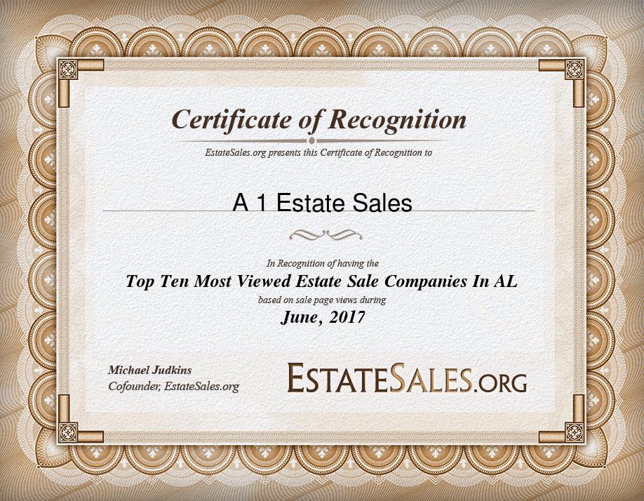 Most Viewed Estate Sale Company Award