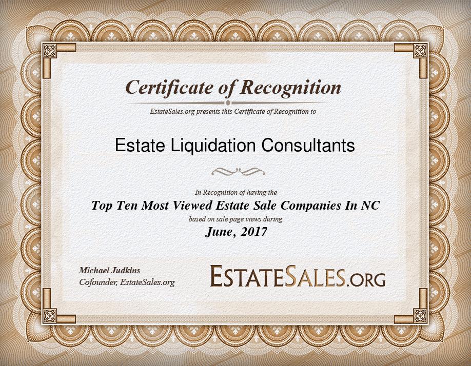 Most Viewed Estate Sale Company Award