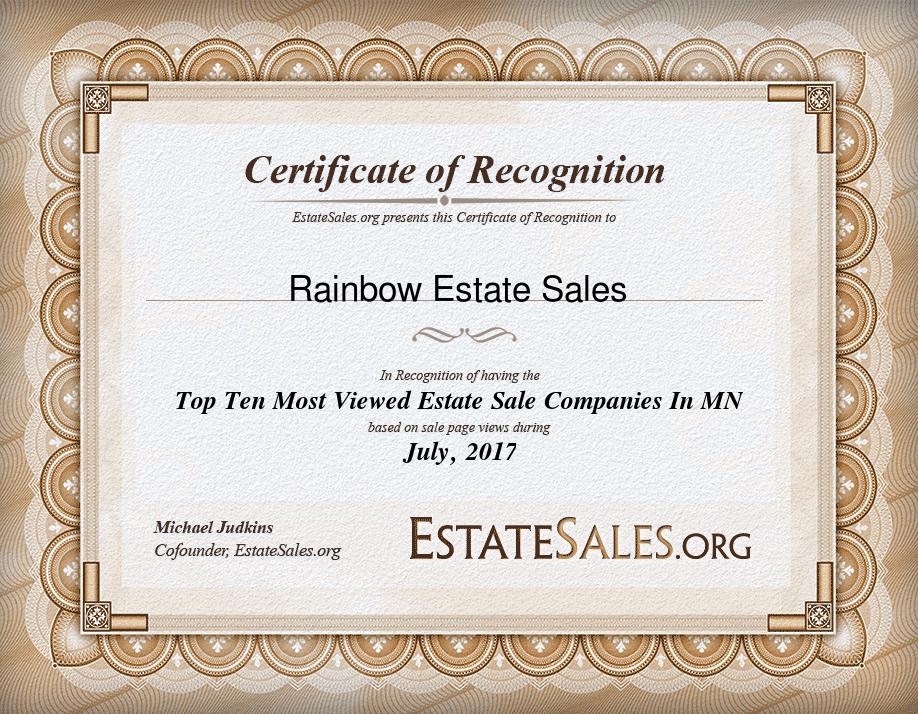 Most Viewed Estate Sale Company Award