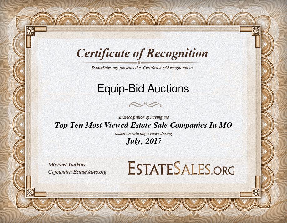 Most Viewed Estate Sale Company Award