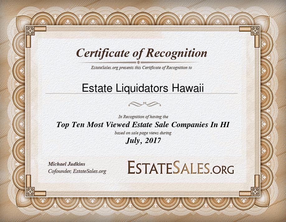 Most Viewed Estate Sale Company Award