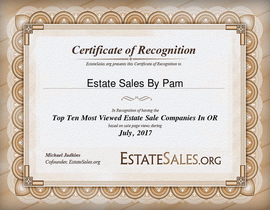 Most Viewed Estate Sale Company Award