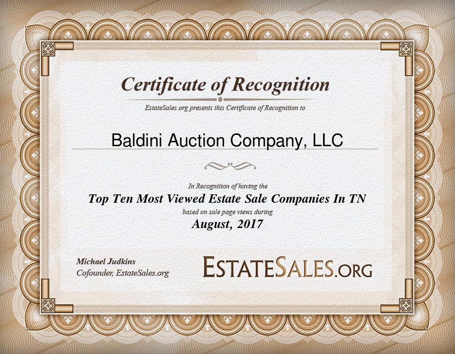 Most Viewed Estate Sale Company Award