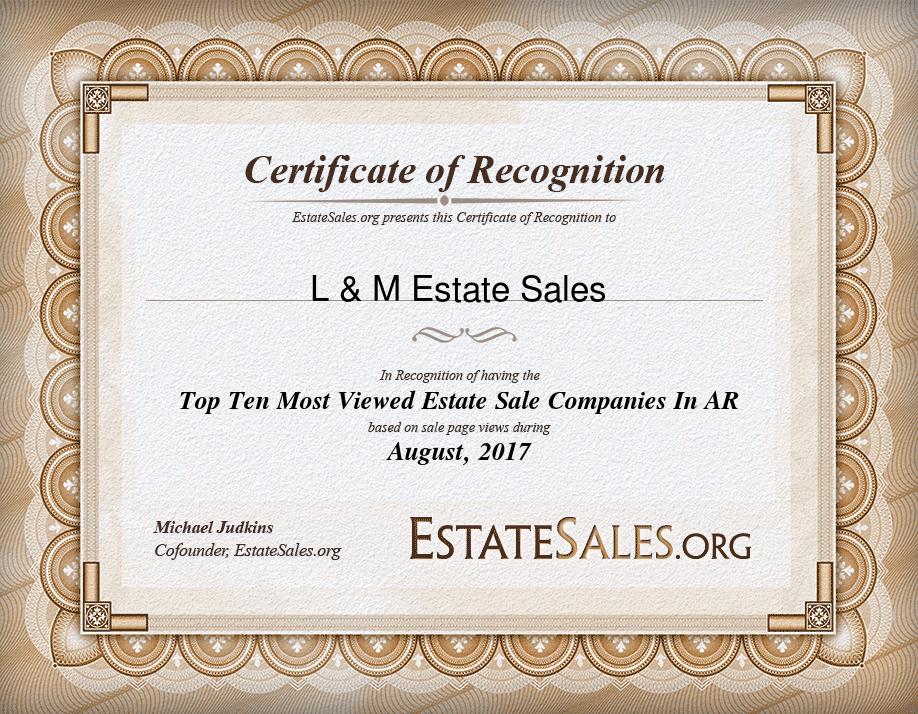 Most Viewed Estate Sale Company Award