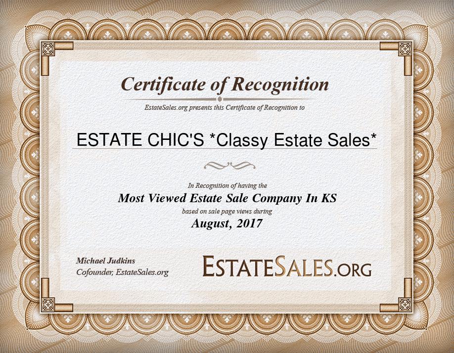 Most Viewed Estate Sale Company Award