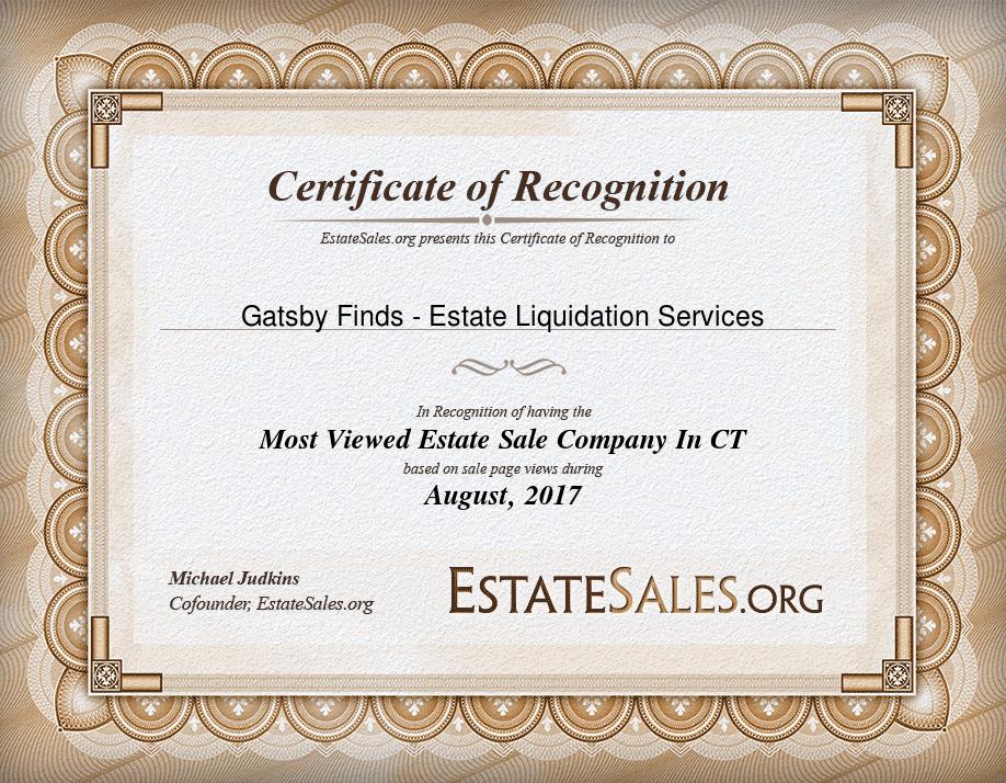 Most Viewed Estate Sale Company Award