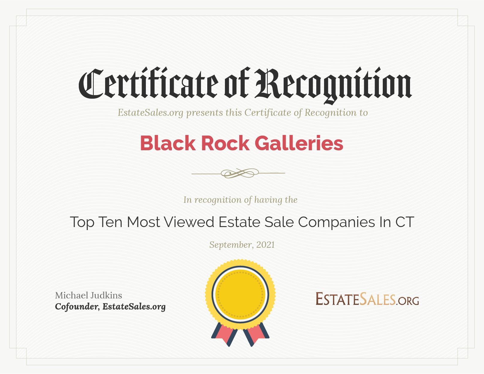 Most Viewed Estate Sale Company Award