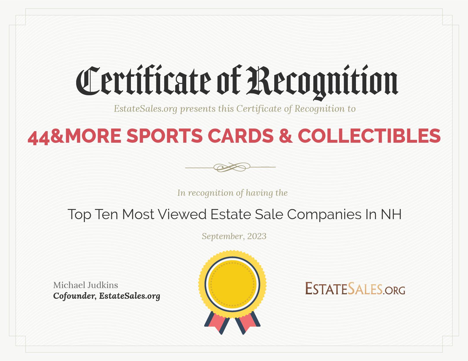 Most Viewed Estate Sale Company Award